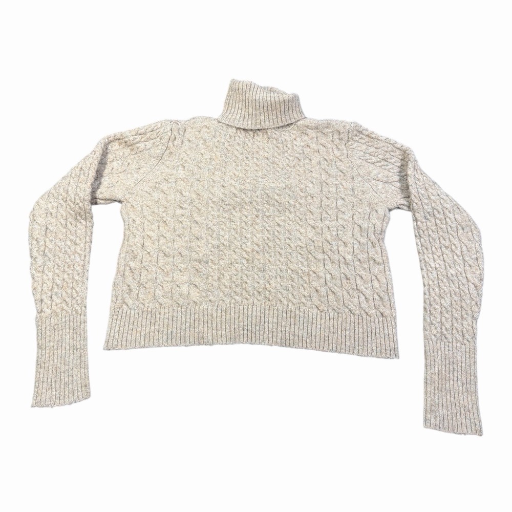 Blue Rain‎ Cable Knit Turtleneck Classic Sweater Beige Size Small